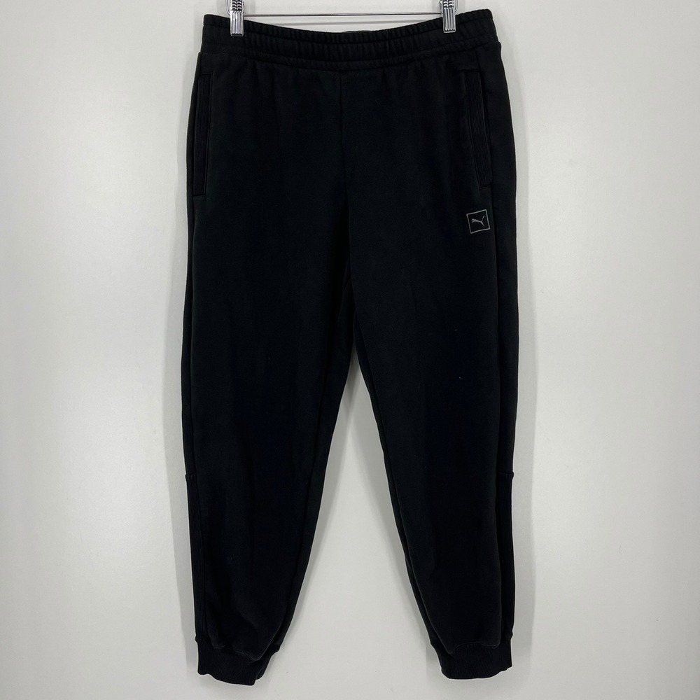 Puma Mens Black Fleece Joggers Sweatpants Style 889288-01 Large
